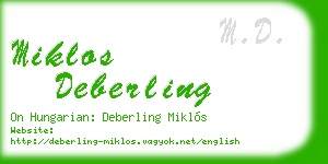 miklos deberling business card